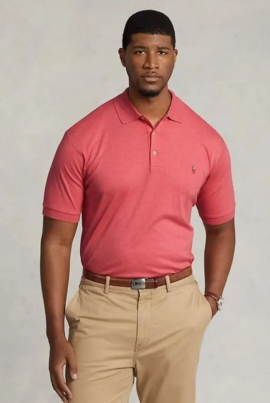 Polo Ralph Lauren Classic Fit Polo Shirt Men's 3XLT Rose Heather Pink NWT